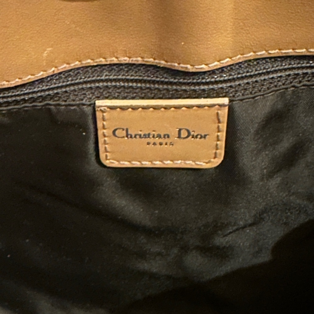 Vintage Dior Street Chic Oblique canvas leather shoulder bag / tote - Picture 7 of 12